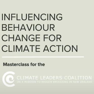 CLC Masterclass Series: Influencing behaviour change for climate action